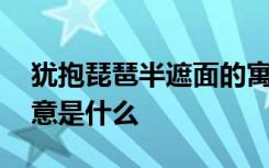 犹抱琵琶半遮面的寓意 犹抱琵琶半遮面的寓意是什么