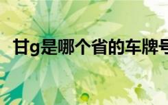 甘g是哪个省的车牌号 甘G是哪里的车牌号