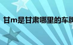 甘m是甘肃哪里的车牌 甘M是哪里的车牌号