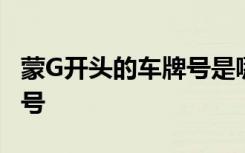 蒙G开头的车牌号是哪里的 蒙G是哪里的车牌号