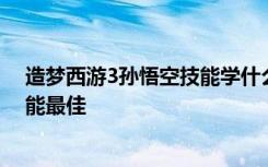 造梦西游3孙悟空技能学什么最好 造梦西游3孙悟空学啥技能最佳