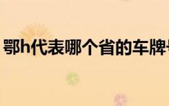 鄂h代表哪个省的车牌号 鄂N是哪里的车牌号