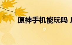 原神手机能玩吗 原神手机能不能玩