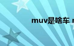 muv是啥车 muv是什么车