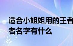 适合小姐姐用的王者名字 适合小姐姐用的王者名字有什么