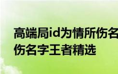 高端局id为情所伤名字王者 高端局id为情所伤名字王者精选