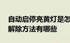 自动启停亮黄灯是怎么回事儿 自动启停黄灯解除方法有哪些