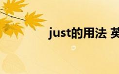 just的用法 英语just的用法