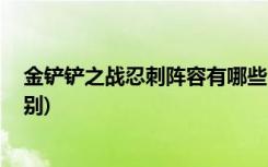 金铲铲之战忍刺阵容有哪些 (金铲铲之战两个排位有什么区别)