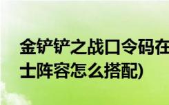 金铲铲之战口令码在哪输入 (金铲铲之战9剑士阵容怎么搭配)