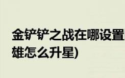 金铲铲之战在哪设置阵容 (金铲铲之战小小英雄怎么升星)