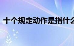 十个规定动作是指什么 十个规定动作的简介