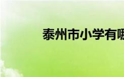 泰州市小学有哪些 那些比较好