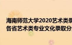 海南师范大学2020艺术类录取分数线（2022海南师范大学各省艺术类专业文化录取分数线是多少）