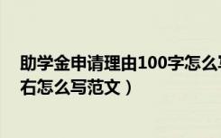 助学金申请理由100字怎么写（助学贷款申请理由100字左右怎么写范文）