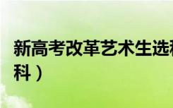 新高考改革艺术生选科（艺术生新高考怎么选科）
