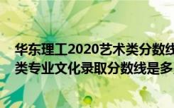 华东理工2020艺术类分数线（2022华东理工大学各省艺术类专业文化录取分数线是多少）