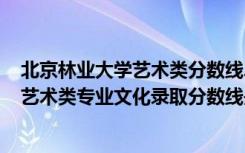 北京林业大学艺术类分数线2020（2022北京林业大学各省艺术类专业文化录取分数线是多少）