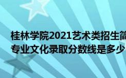 桂林学院2021艺术类招生简章（2022桂林学院各省艺术类专业文化录取分数线是多少）