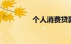 个人消费贷款的基础包括