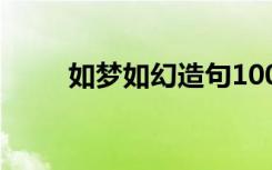 如梦如幻造句100句 如梦如幻造句