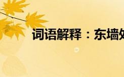 词语解释：东墙处子的意思是什么