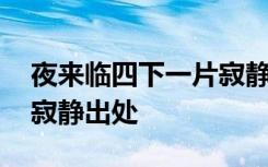 夜来临四下一片寂静下一句 夜来临四下一片寂静出处