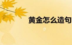 黄金怎么造句 黄金地段造句