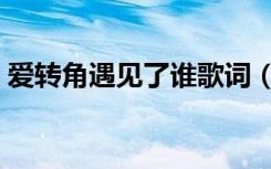 爱转角遇见了谁歌词（爱转角遇见了谁歌词）