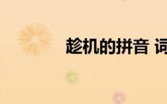 趁机的拼音 词语趁机的拼音