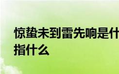 惊蛰未到雷先响是什么意思 惊蛰未到雷先响指什么