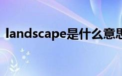 landscape是什么意思 landscape怎么翻译