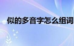 似的多音字怎么组词 似的多音字如何组词