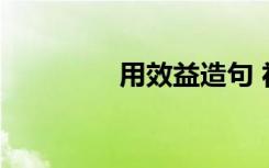 用效益造句 社会效益造句