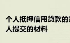 个人抵押信用贷款的贷款审核人负责审核借款人提交的材料