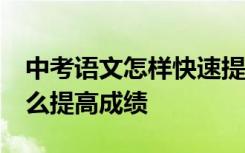 中考语文怎样快速提高成绩 中考还剩20天怎么提高成绩