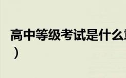 高中等级考试是什么意思啊（是会考的意思吗）