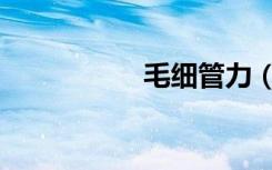 毛细管力（毛细管力）