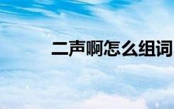 二声啊怎么组词 二声啊如何组词