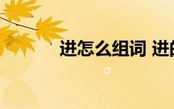 进怎么组词 进的组词有什么呢