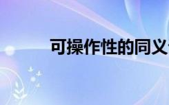 可操作性的同义词 可操作性造句