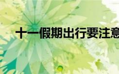 十一假期出行要注意什么（要准备什么）