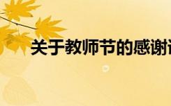 关于教师节的感谢语（对老师说的话）
