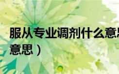 服从专业调剂什么意思啊（服从专业调剂什么意思）
