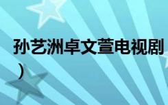 孙艺洲卓文萱电视剧（孙艺洲卓文萱官宣恋情）