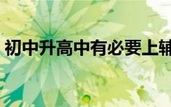 初中升高中有必要上辅导班吗（要不要补习）