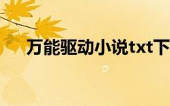万能驱动小说txt下载（万能驱动小说）