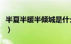 半夏半暖半倾城是什么意思（半夏半暖半倾城）
