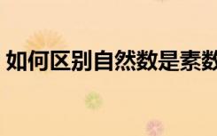 如何区别自然数是素数（什么是素数有哪些）