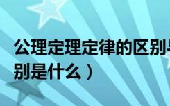 公理定理定律的区别与联系（定理和定律的区别是什么）